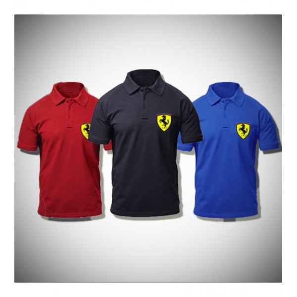 ferrari collar t shirt