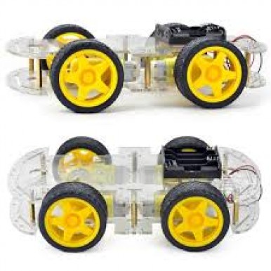 4-Wheel Drive Acrylic Robot Chassis Kit