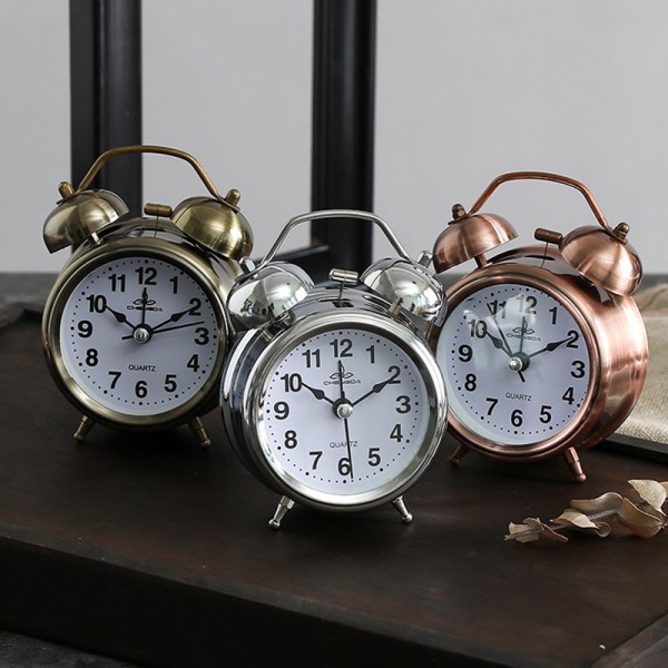 Classic high quantity metal twin bell alarm clock Loud Alarm Mechanical