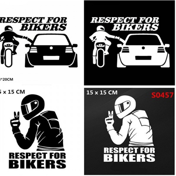 Buy Car Sticker 3D Respect for Cyclists Waterproof Reflective