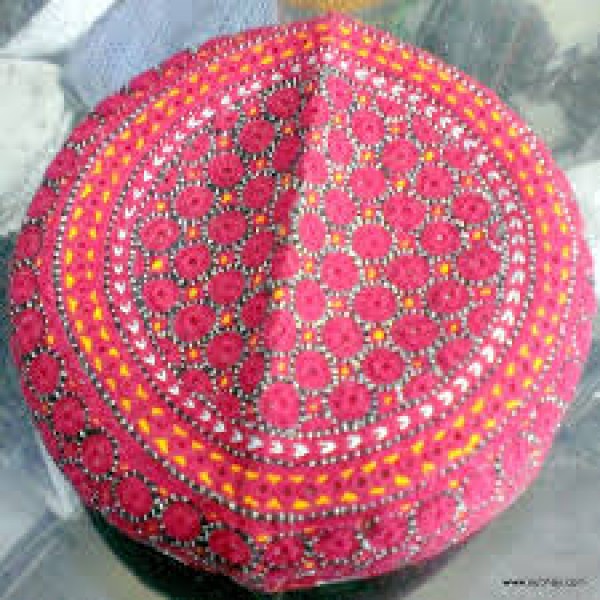 Sindhi Somro Topi Cap Handmade Random Color Medium Size