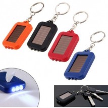 Solar Power 3 LED Light Keychain Torch Flashlight for Outdoor Emergency Light