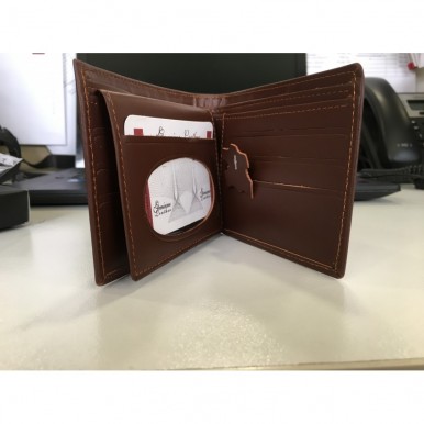 Customize Brown Leather Wallet For Men With Your Name