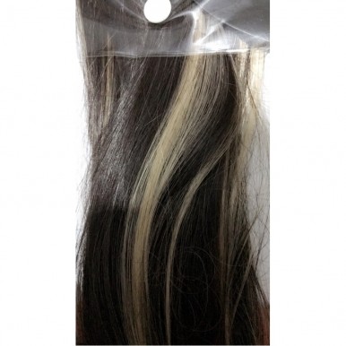 27 Inches Double Highlight Straight Hair Extension - Brown Blonde mix