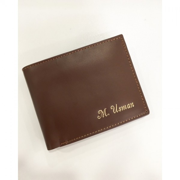 Customize Brown Leather Wallet For Men With Your Name
