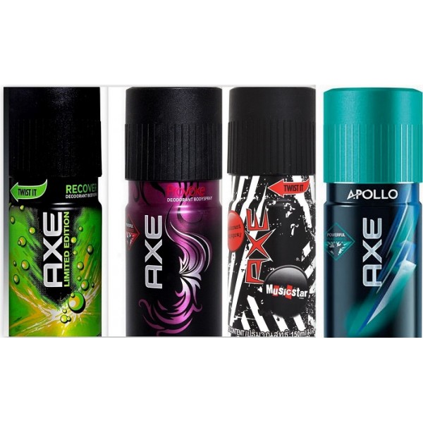 Pack of 4 Original Axe Deodorant Body Sprays Buyon.pk