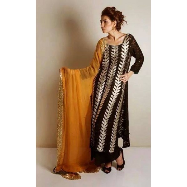 Applique Work 2 Piece Ladies Suite (Un-stitched) - Buyon.pk