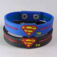 Superman Bracelet -Superman Hand Band - Rubber Hand Bracelet For Boys Hand Band For Men's