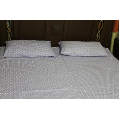 Export Quality Grey Color Bedsheet with Two Pillows