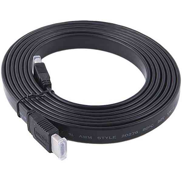FLAT HDMI Cable HD High Quality 1080p Resolution - Standard Connectivity Type - 1.5 Meter High Speed Universal - Compatible for HDMI TV, Android TV Box, PC, GPU etc.