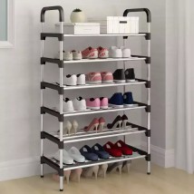 Layer Shoe Rack/ Tier Coloured Stainless Steel Stack able Shoes Organiser Storage Stand