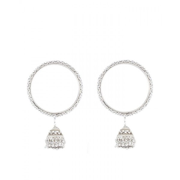 Pack of 2 - Silver Rodium Plated Jhumki Bangles For Women