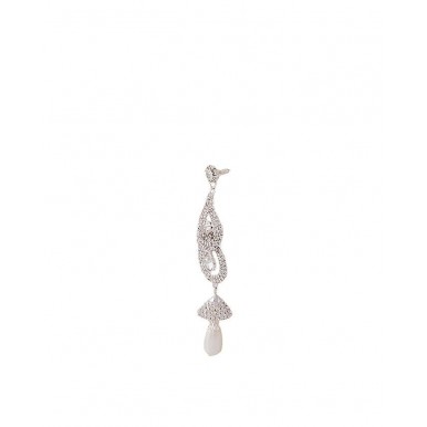 Silver Rhodium Plated Changable Crystal Earrings for Women