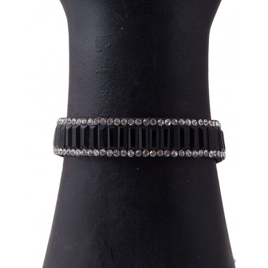 Black Velvet Crystal Bracelet for Women 