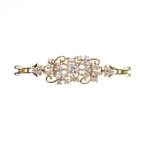 Jewellery Hut 1k Gold plated zirconia bracelet with gift box