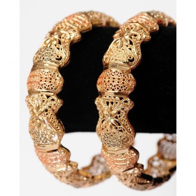  Pair of 21k Gold Plated Bangles