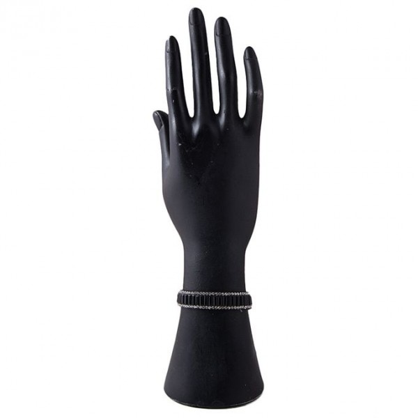 Black Velvet & Crystal Bracelet for Women