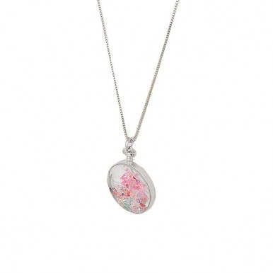 Multicolor - Silver Rodium - Long Chain Pandent For Women