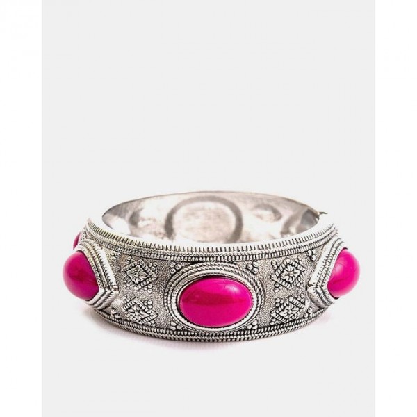 Silver Plated Traditional Coloured Bangle
