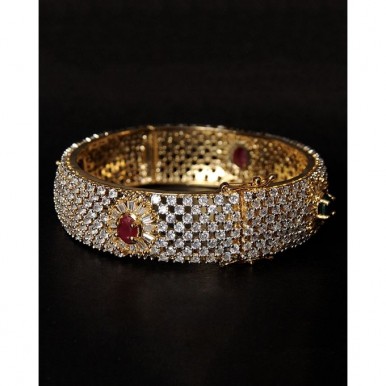 1k Gold Plated American Ruby Bangle