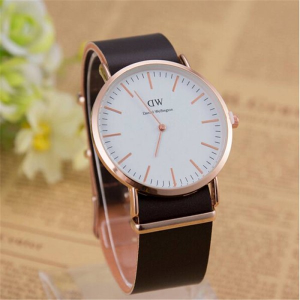 WD Watch For Men with Genuine Leather Strap