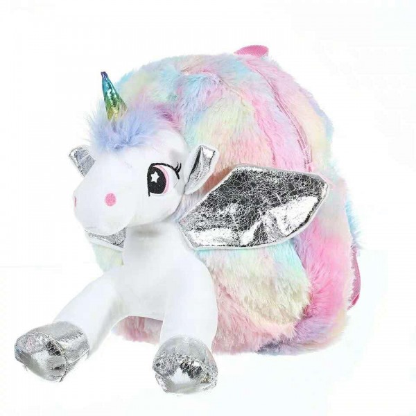 fuzzy unicorn backpack