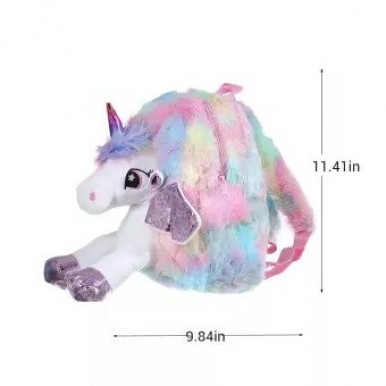 SOFT AND FLUFFY UNICORN BACKPACK