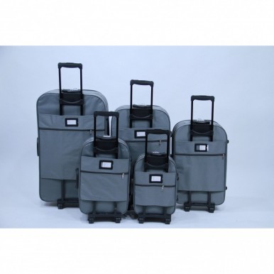 Cambridge Classic 5 Piece Luggage Set-Grey