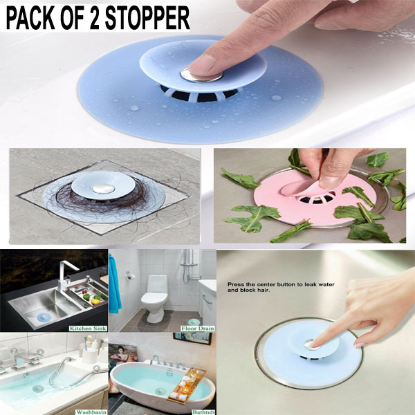 Silicone Drain Stopper Hair Catcher 2 in 1