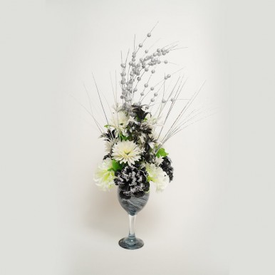 Flower Glass Vase With Artificial Plants For Decor Home Handmade Modern Flower Vases For Centerpieces Living Room