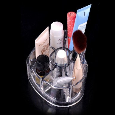 New Heart-shaped Clear Cosmetics Makeup Organizer