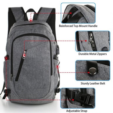 Anti Theft USB Charging Hiking Bag pack