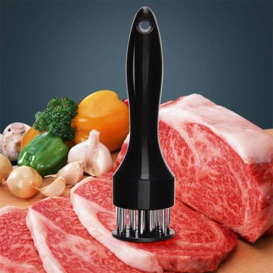 Handheld Kitchen Meat Tenderizer Hammer Loose Meat Needle Steak Tender Black
