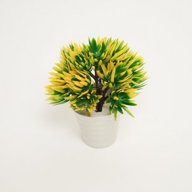 Light Yellow & Green Artificial Plant For Decoration