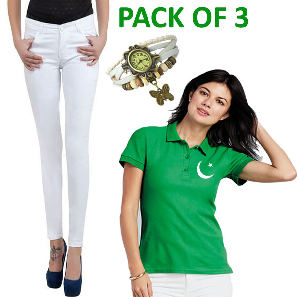 14TH AUGUST DEAL OFFER FOR HER (Pack of Jeans and Tshirt)