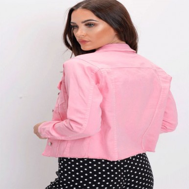 Pastel Pink Denim Jacket