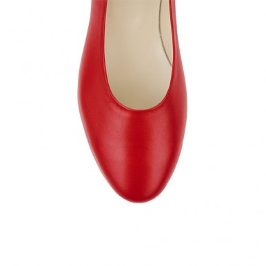 RED FLAT SHOES FOR WOMEN