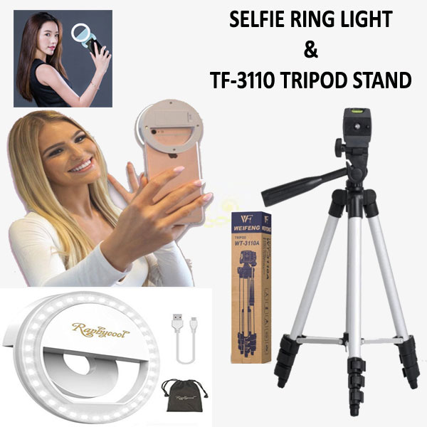 Selfie Ring Light and TF-3110 Tripod Stand