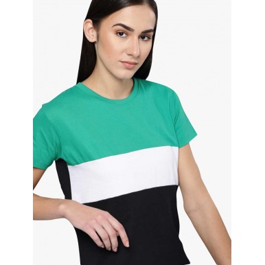 Summer Gala Sale Offer Striped Green White T-Shirt And Slim Fit Jeans