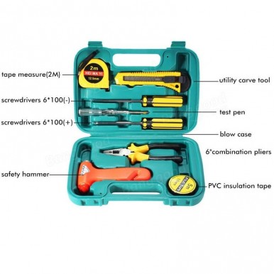 9Pcs Home Repairing Tool Set Kit Multi-functional