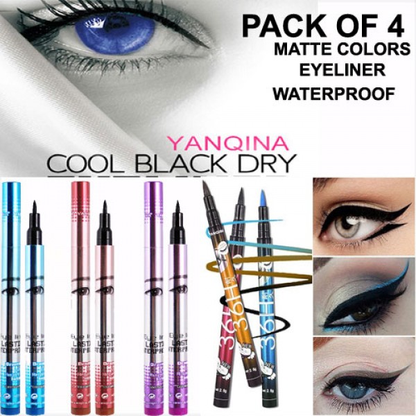 36 H waterproof liquid eyeliner 4 colors Cosmetic Pen long-lasting