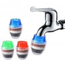 5-Layer Activated Carbon Faucet Water Filter - Removes Chlorine, Rust, and Sediments for Clean, Safe, and Healthy Water