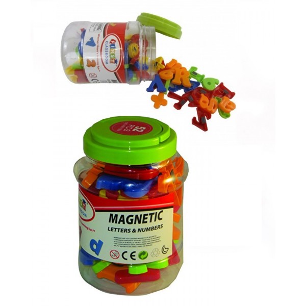52 Pcs Magnetic Alphabet and Numbers Learning Jar - Buyon.pk