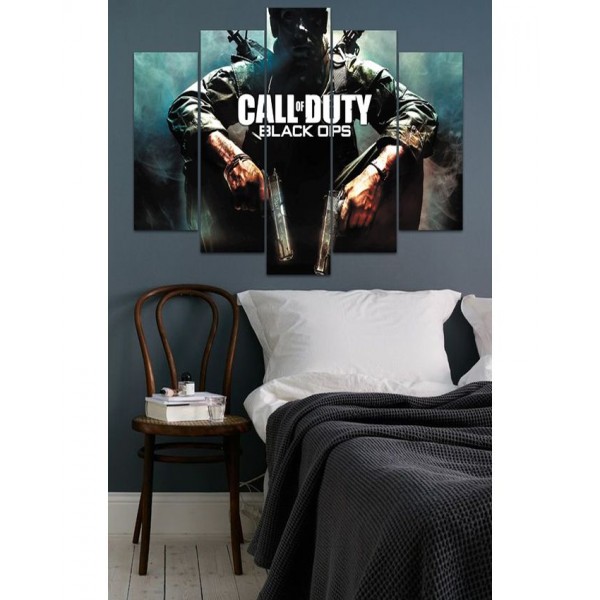 Wall Frames 5 Pieces set Canvas Digitally Printed Wall Canvas Frames - Call of Duty Black OPS