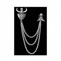 Get Online Skull Chain Pin Brooch