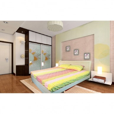 Puzzle Style Vertical Print Bedsheet
