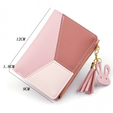 Mini Patchwork Womens Small Wallet Female Purse Luxury Leather