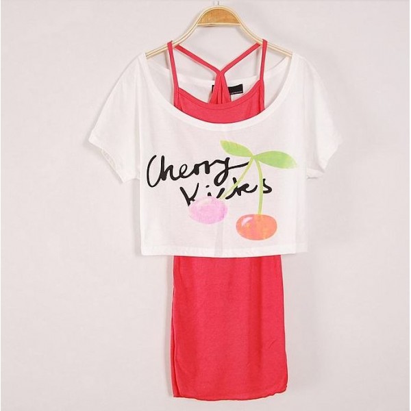 Two Piece Short body T-shirt