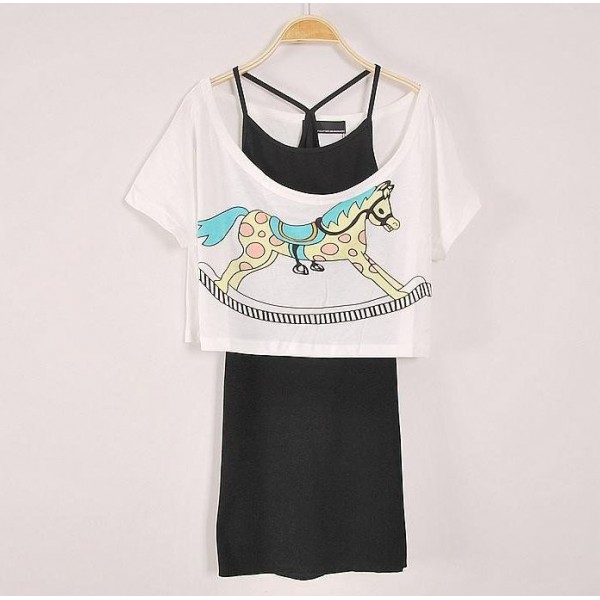 Two Piece Short Body T-shirt