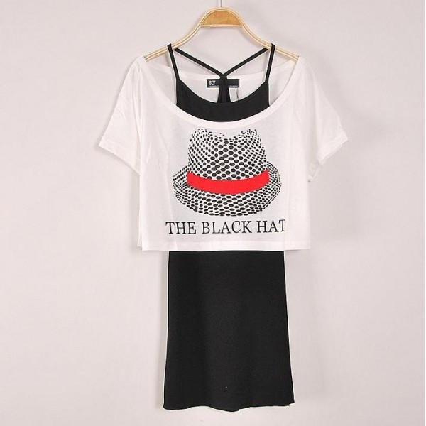Two Piece Short body T-shirt